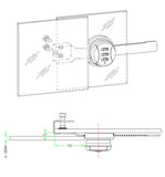 Show case glass sliding lock "Venom Gear"