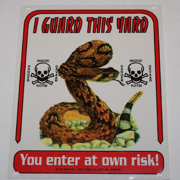 Warning signage