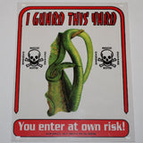 Warning signage