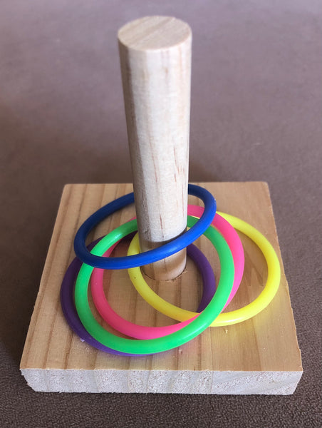 Wooden trick toy for birds